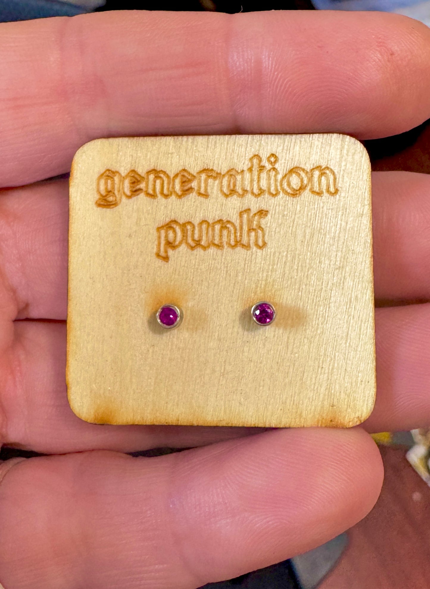 Pink Sapphire Studs