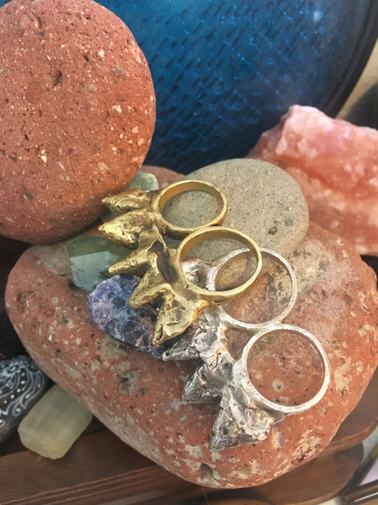 Armament Collection - Sterling Silver Durian 2 Finger Ring