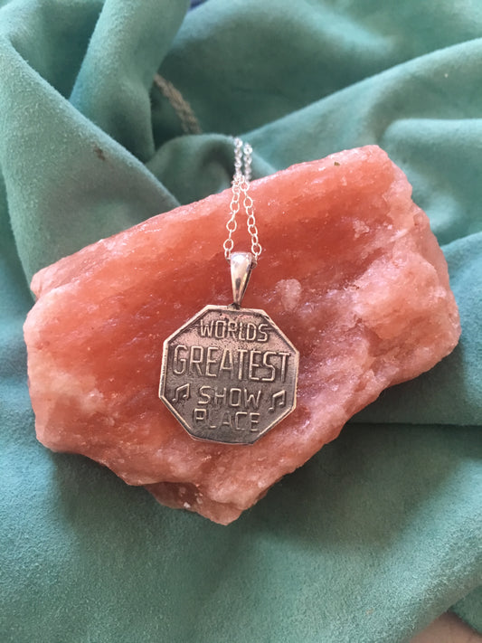 Sterling Silver Show World Center Pendant