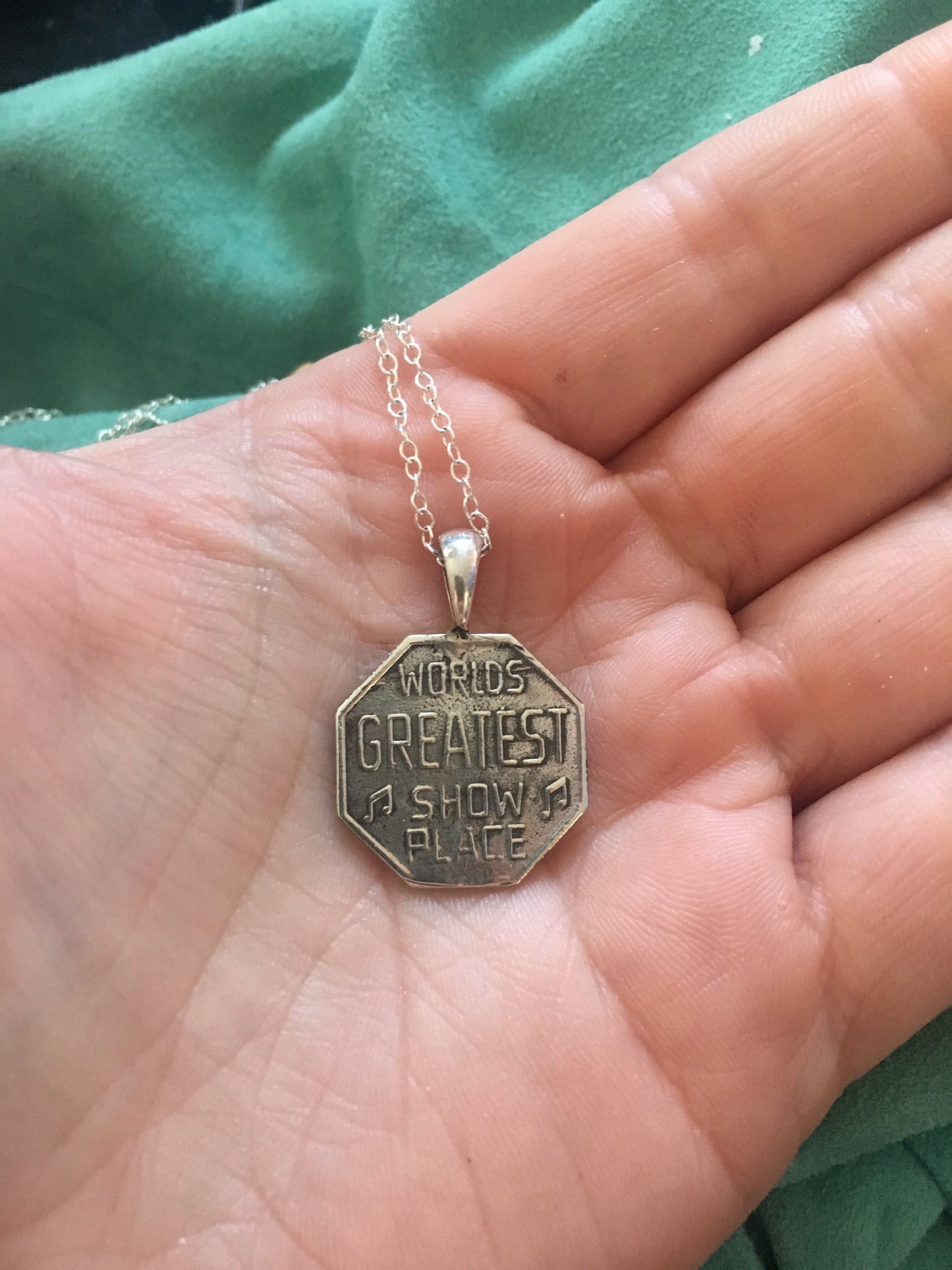 Sterling Silver Show World Center Pendant