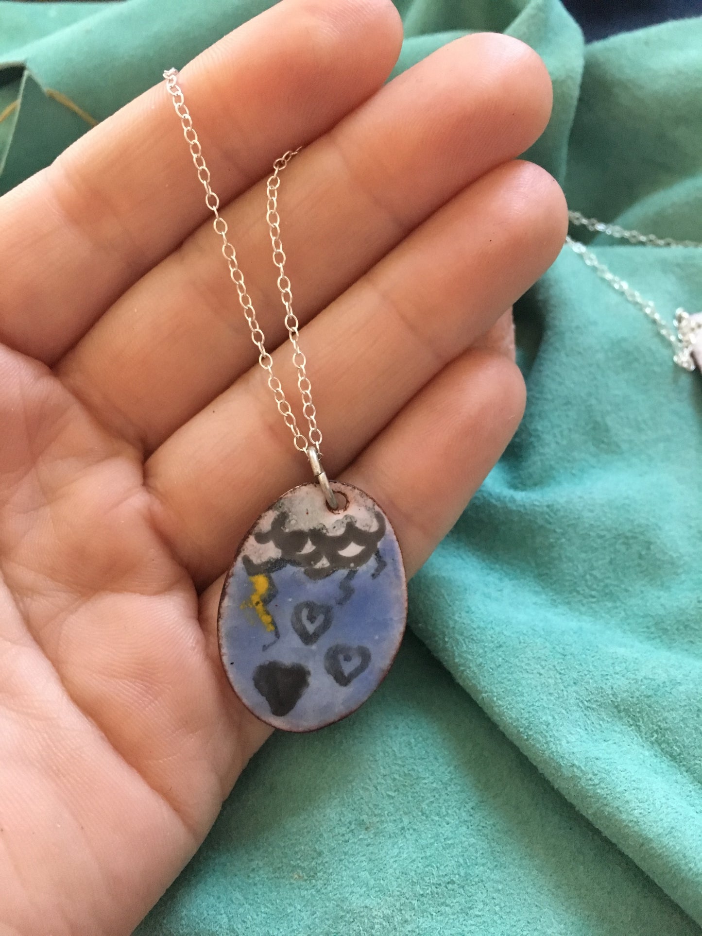 Love Storm Enamel Pendant