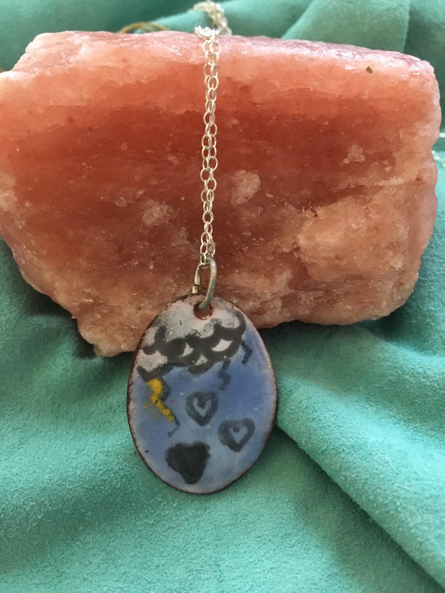 Love Storm Enamel Pendant